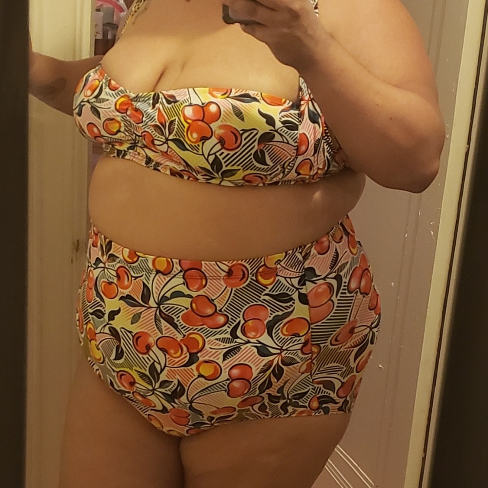 Extremely cute high-waisted Cherry bikini